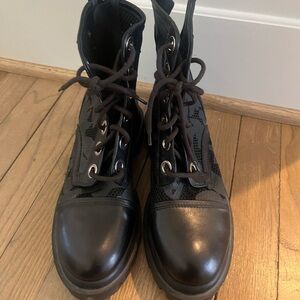 AGL Black Lace-Up Women's Boots